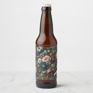 The Fallen Nursery – Gothic Floral Design Beer Bottle Label