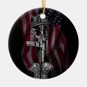The Fallen Soldier Ceramic Ornament