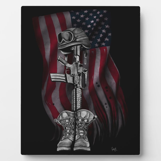 The Fallen Soldier Easel Plaque (Front)