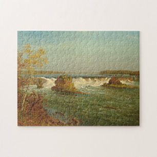 The Falls of Saint Anthony, c.1887 (oil on canvas) Jigsaw Puzzle
