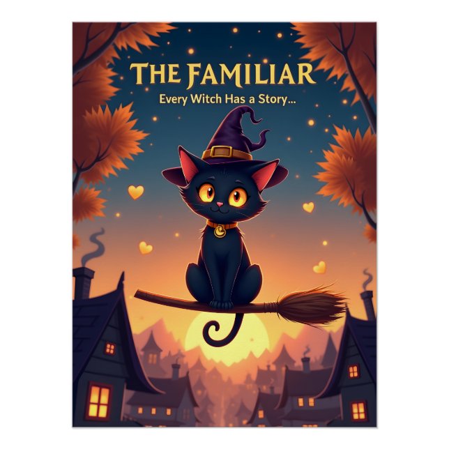 The Familiar - Affiche de sorcière et chat (Devant)