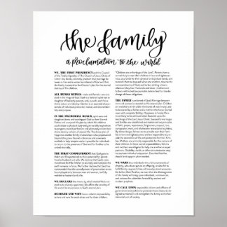 The Family: A Proclamation to the World Poster