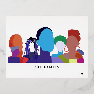 The Family Foil Holiday Postcard
