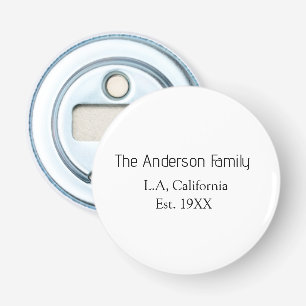 the family name est. year place city reunion summe bottle opener