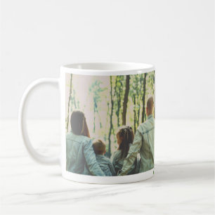 The family name green Christmas tree photo modern Coffee Mug