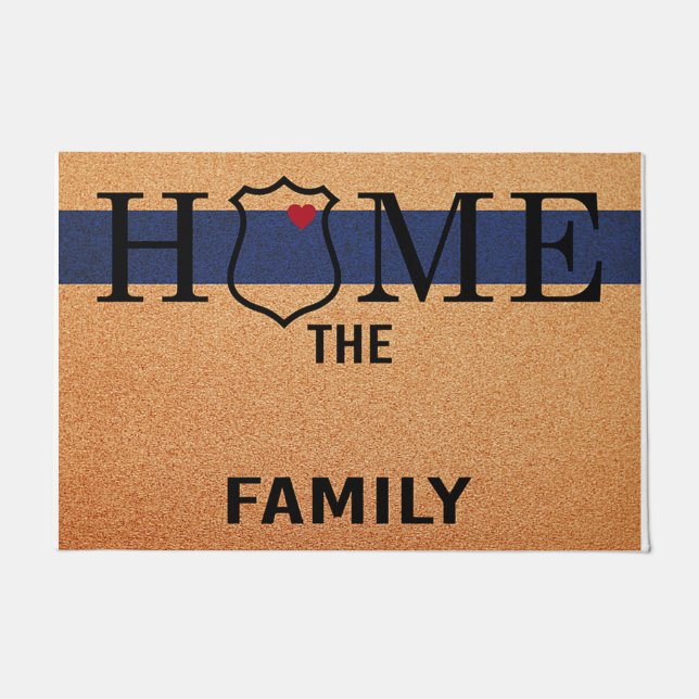 The Family Name Mat, Cool Personalized  Doormat (Front)