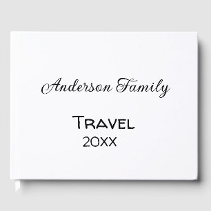 The family name travel vacation adventure add year guest book