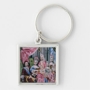 The Family of Emperor Peter I, the Great , 1717 Keychain