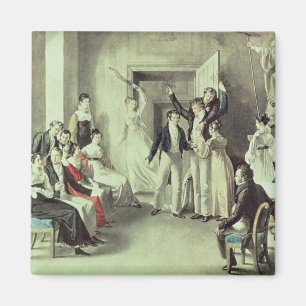 The family of Franz Peter Schubert playing games Magnet