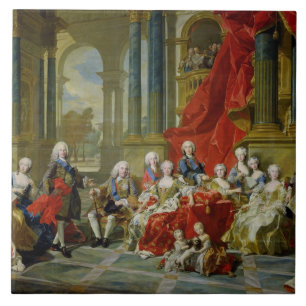 The Family of Philip V, 1743 (oil on canvas) Tile