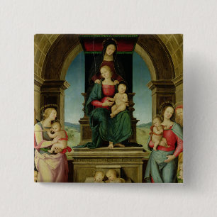The Family of St. Anne, c.1507 2 Inch Square Button