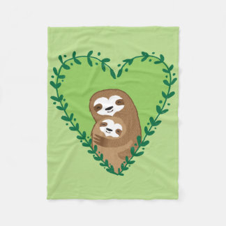 The Family Sloth Fleece Blanket