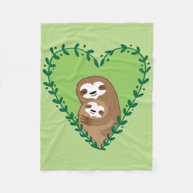 The Family Sloth Fleece Blanket (Front)