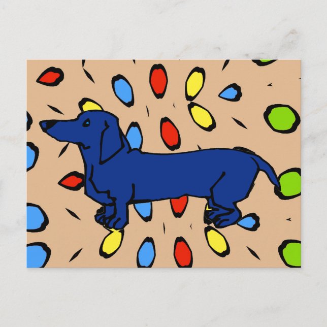 The Famous Blue Dachshund Dog Postcard (Front)