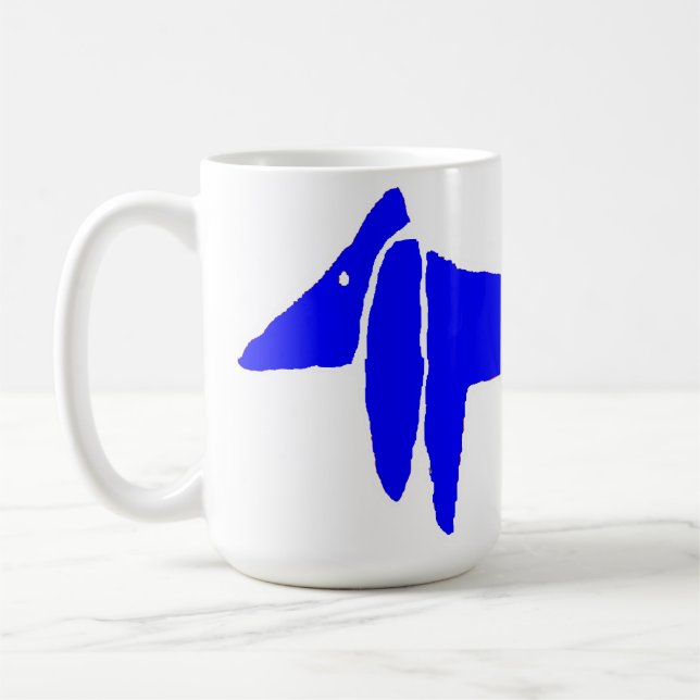 The Famous Blue Dog Dachshund Coffee Mug (Left)