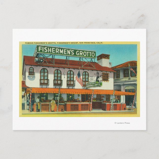 The Famous Fisherman's Grotto Bldg Postcard (Front)
