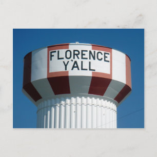 The Famous Florence Y'all Water Tower Postcard