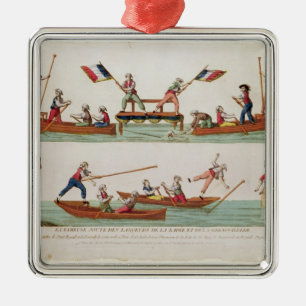 The Famous Joust between the Lancers Metal Ornament