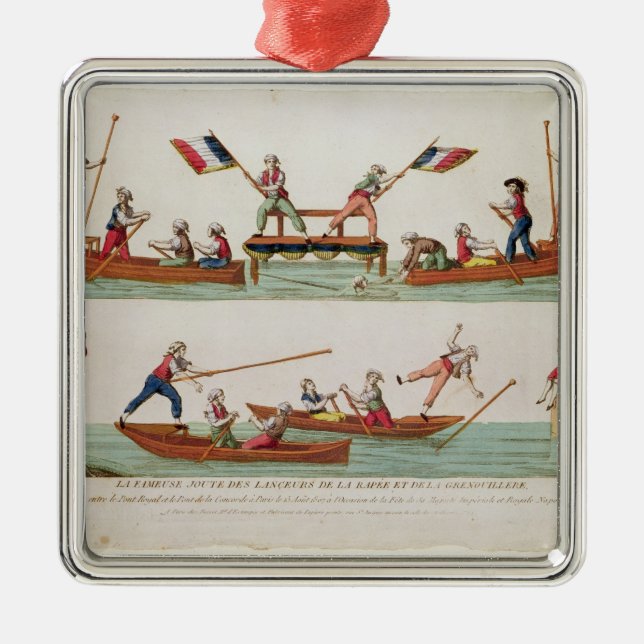 The Famous Joust between the Lancers Metal Ornament (Front)