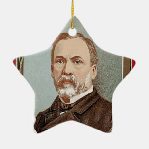 The Famous Louis Pasteur Portrait Historical Ceramic Ornament