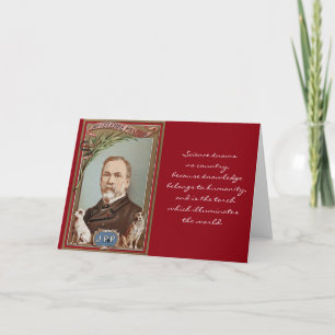 The Famous Louis Pasteur Portrait Historical Quote Card