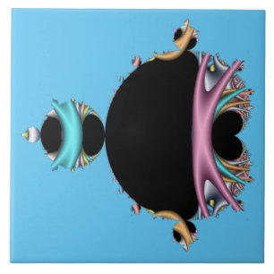 The Famous Mandelbrot Set Fractal Art Tile