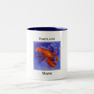 The famous Red Lobsters, Portland Maine Two-Tone Coffee Mug
