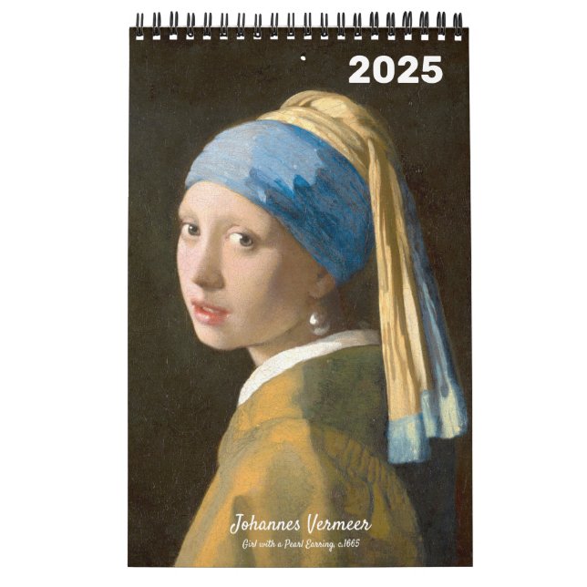 The famous Vermeer's Painting  Calendar (Cover)