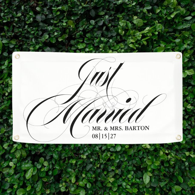 The Fanciest in Town Just Married Car Banner (Creator Uploaded)