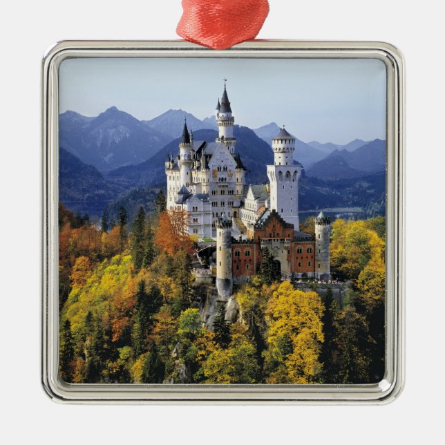 The fanciful Neuschwanstein is one of three Metal Ornament (Front)
