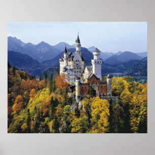 The fanciful Neuschwanstein is one of three Poster