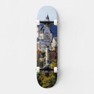 The fanciful Neuschwanstein is one of three Skateboard