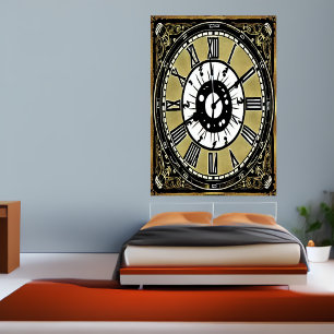 The fancy clock on the wall AI Art Poster