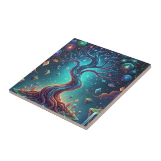 "The Fantastic Forest – Imaginary Journeys" Tile