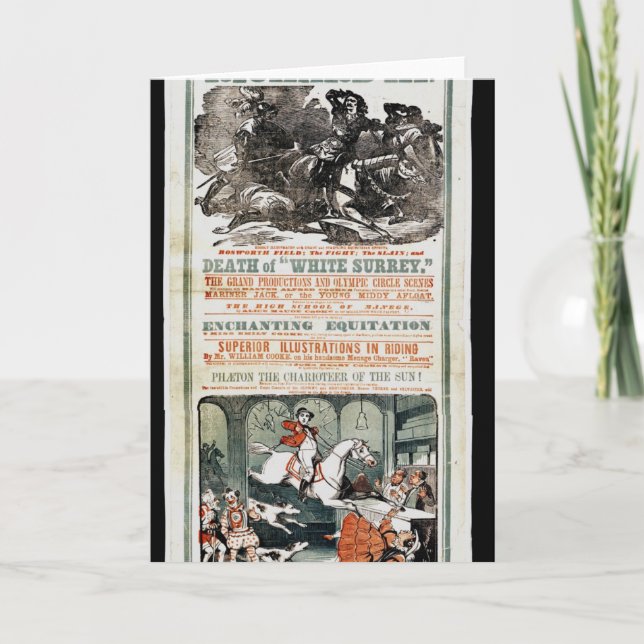 The Farewell Benefit of Mr. William Cooke Card (Front)