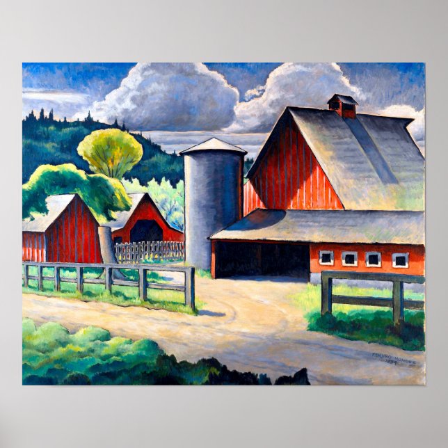 The Farm Kenjiro Nomura 1934 Rustic Art  Poster (Front)