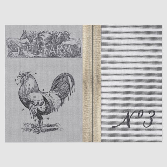 The Farm Ticking Tissue Paper (Front)