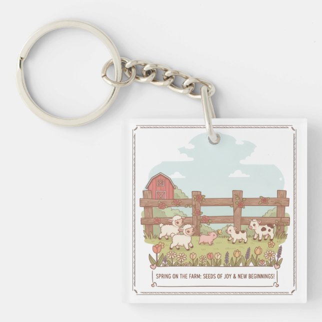 the farms animals  keychain (Front)