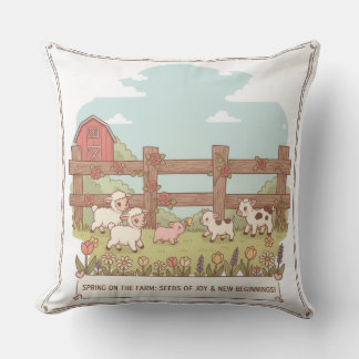 the farms animals  throw pillow