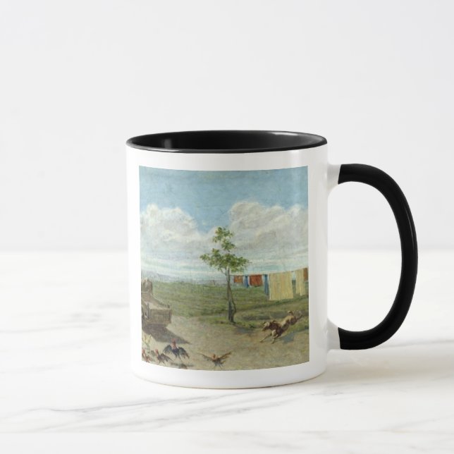 The Farmyard (oil on canvas) Mug (Right)