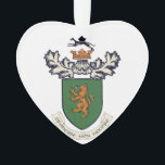 The Farrell Clan of Ireland coat of arms & tartan Ornament<br><div class="desc">The Farrell clan official coat of arms with the motto "Prodesse Non Nocere" (To Do Good, Not to do Evil). The design is complete with the original spelling of the Farrell name (O'Fearghail) and one of the six official tartans on the other side. Everything is completely customizable to make it...</div>