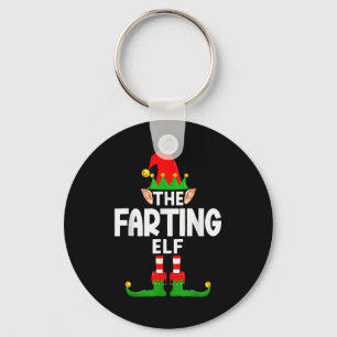 The Farting Elf Family Christmas Pajama Party Keychain