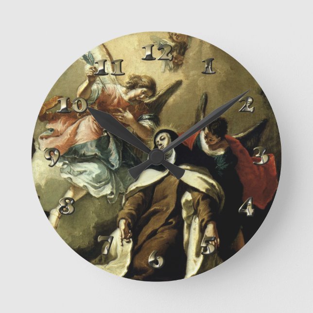 The Fascination of St Therese - Fontebasso Round Clock (Front)