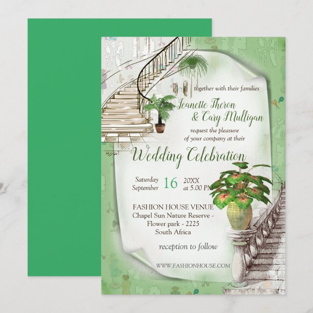 The Fashion designer  Invitation (Front/Back)