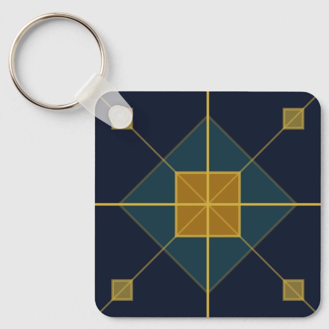 The Fassi Square Grid Keychain (Front)