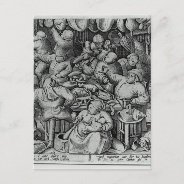 The Fat Kitchen by Pieter Bruegel the Elder Postcard (Front)