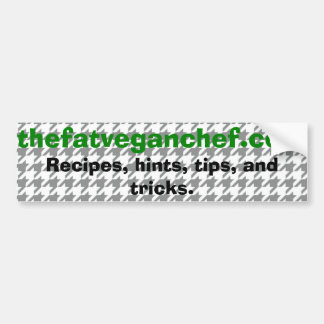 The fat vegan chef bumper sticker