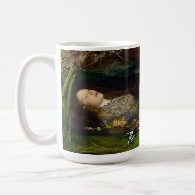 The Fate of Ophelia Customizable Text  Coffee Mug (Left)