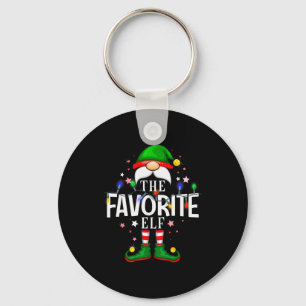The Favorite Elf Christmas Family Pajama Party Keychain