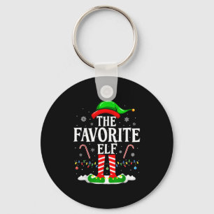 The Favorite Elf Funny Xmas Matching Family Christ Keychain